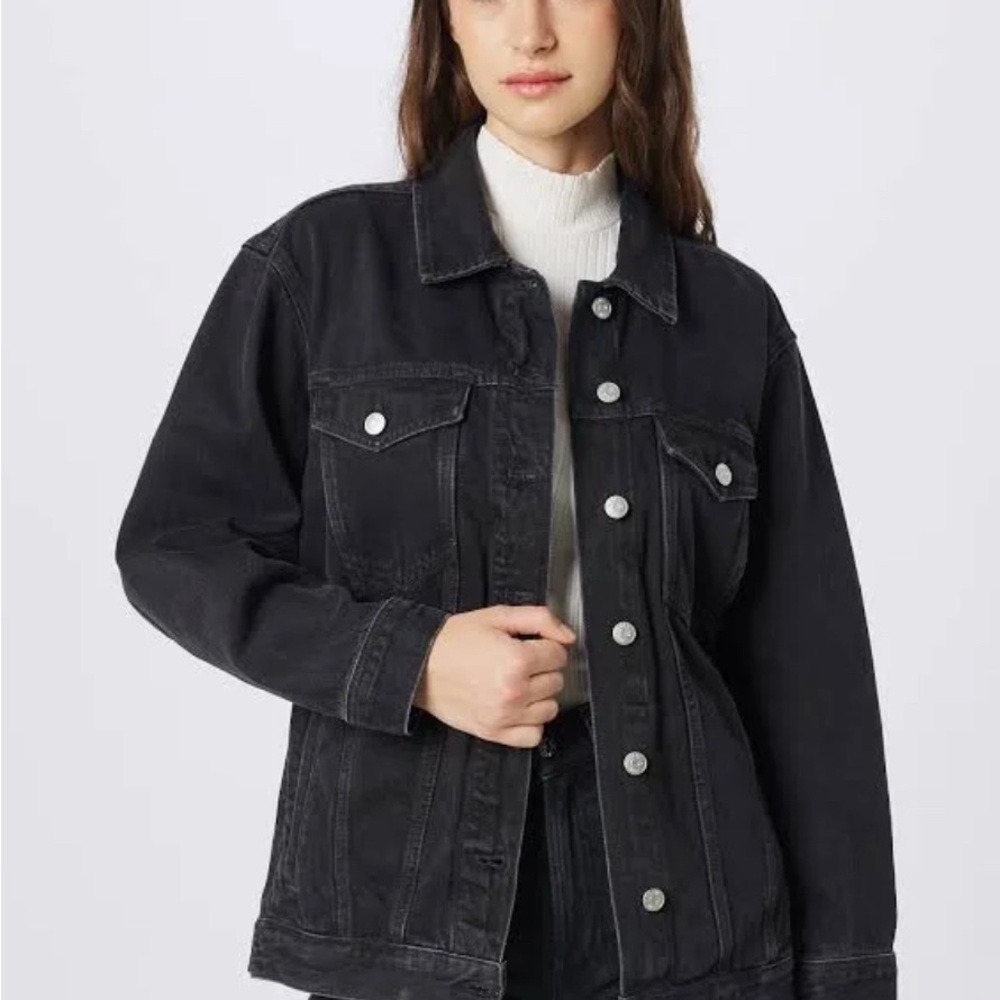 Madewell Black Oversized denim Jacket